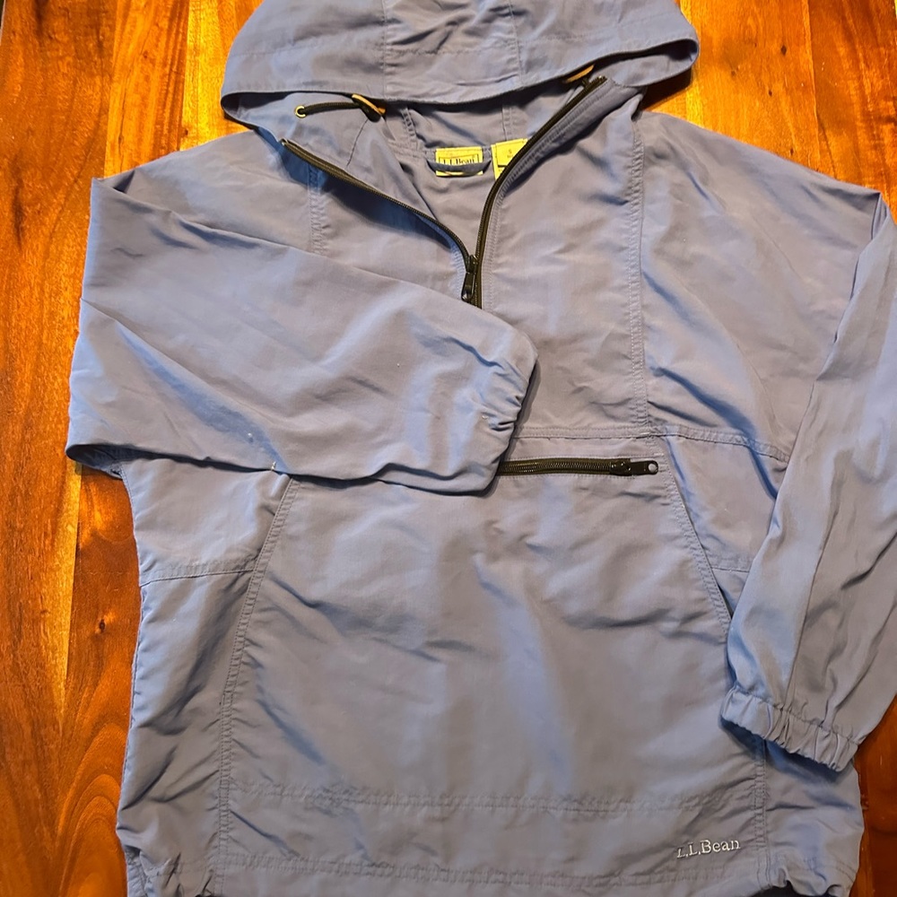 L.L. Bean Anorak, Size Small, cornflower blue.